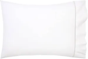 Yves Delorme Athéna Nacre (Ivory) King 21 x 43 in Pillowcase Extra Soft and Cooling Luxury Sheets, 100% Natural Organic Cotton - Breathable and Durable