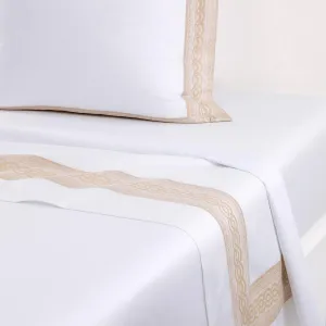 Yves Delorme Joyau Multicolor King 114 x 116 in Flat Sheet - Extra Soft and Warm Luxury Sheets, 100% Natural Organic French Bed Linens - Breathable and Durable