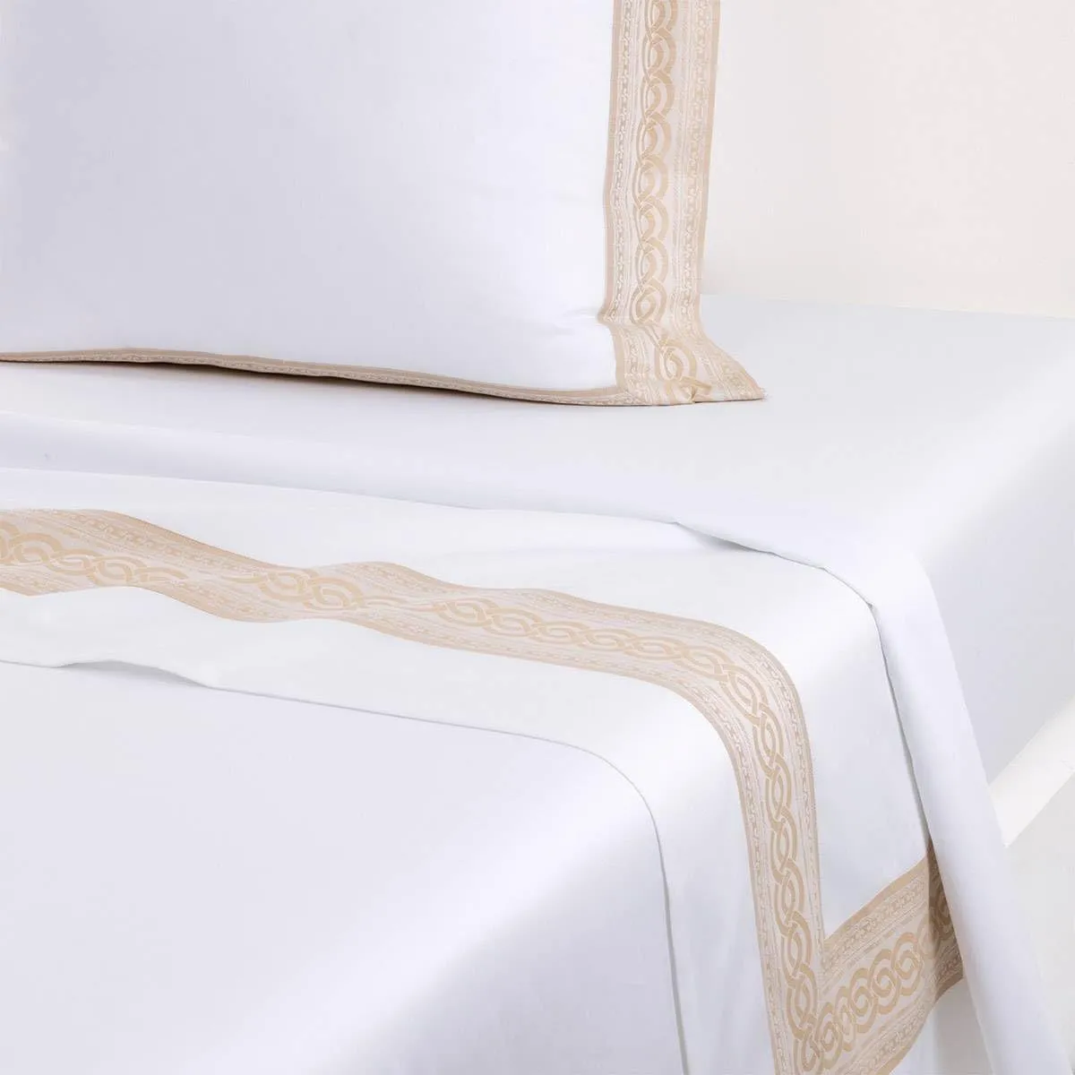 Yves Delorme Joyau Multicolor King 114 x 116 in Flat Sheet - Extra Soft and Warm Luxury Sheets, 100% Natural Organic French Bed Linens - Breathable and Durable