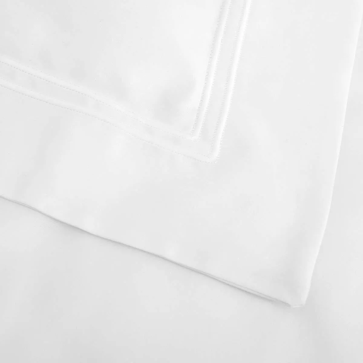 Yves Delorme Triomphe Blanc Twin 68 x 86 in Duvet Cover - Extra Soft and Warm Luxury Sheets, 100% Natural Organic French Bed Linens - Breathable and Durable
