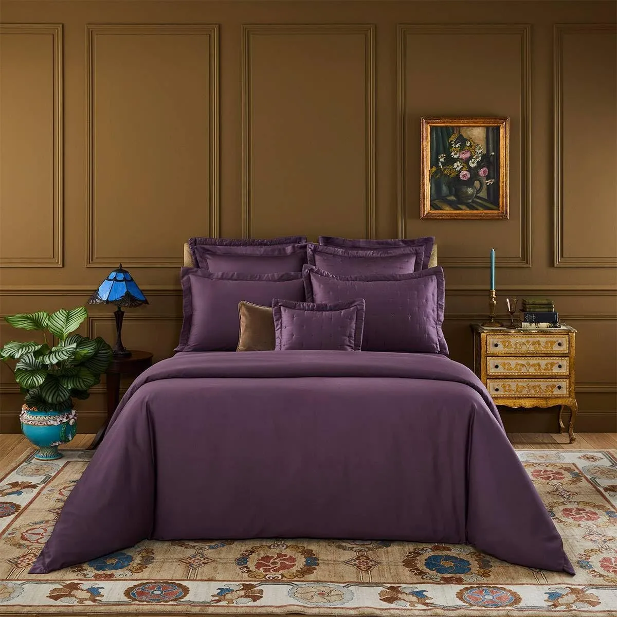 Yves Delorme Triomphe Iris King 21 x 37 in Sham - Extra Soft and Warm Luxury Sheets, 100% Natural Organic French Bed Linens - Breathable and Durable