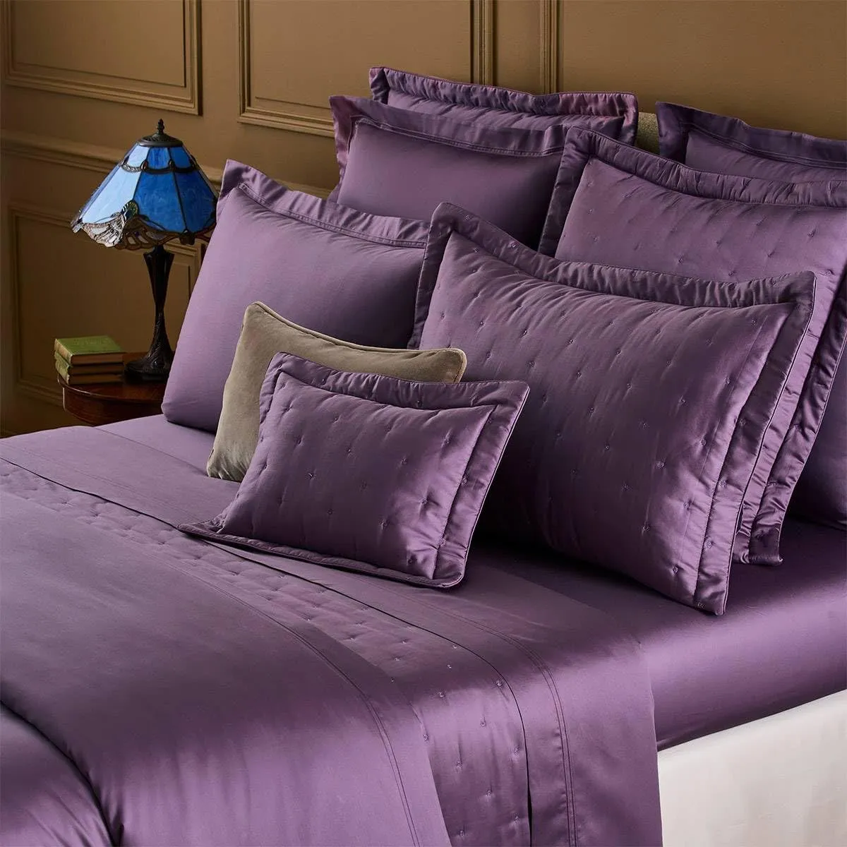 Yves Delorme Triomphe Iris King 21 x 37 in Sham - Extra Soft and Warm Luxury Sheets, 100% Natural Organic French Bed Linens - Breathable and Durable